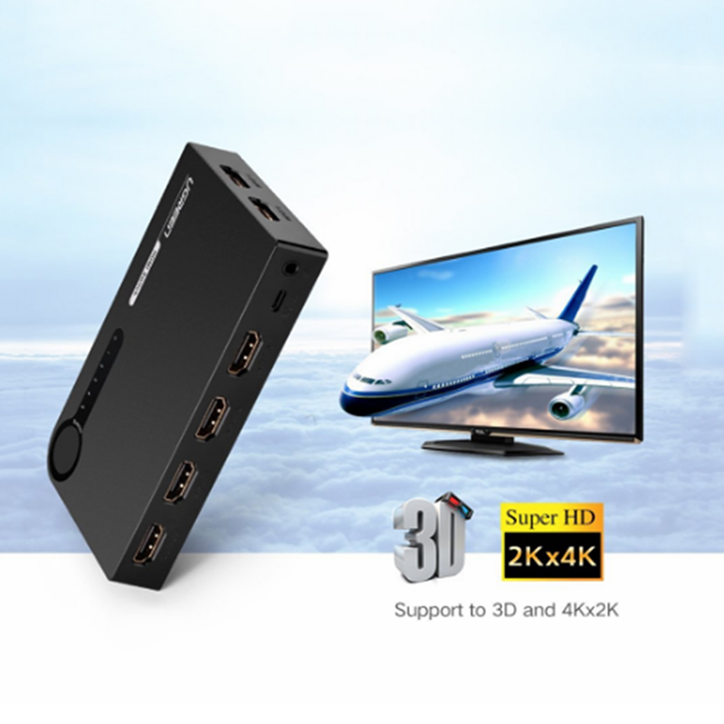 Switch HDMI 3x1 4K 30Hz Ugreen 40234 có điều khiển từ xa - Phụ Kiện Điện Tử Việt Nam bo chuyen mach hdmi 5 vào 1 ra chinh hang ugreen 40205 co dieu khien