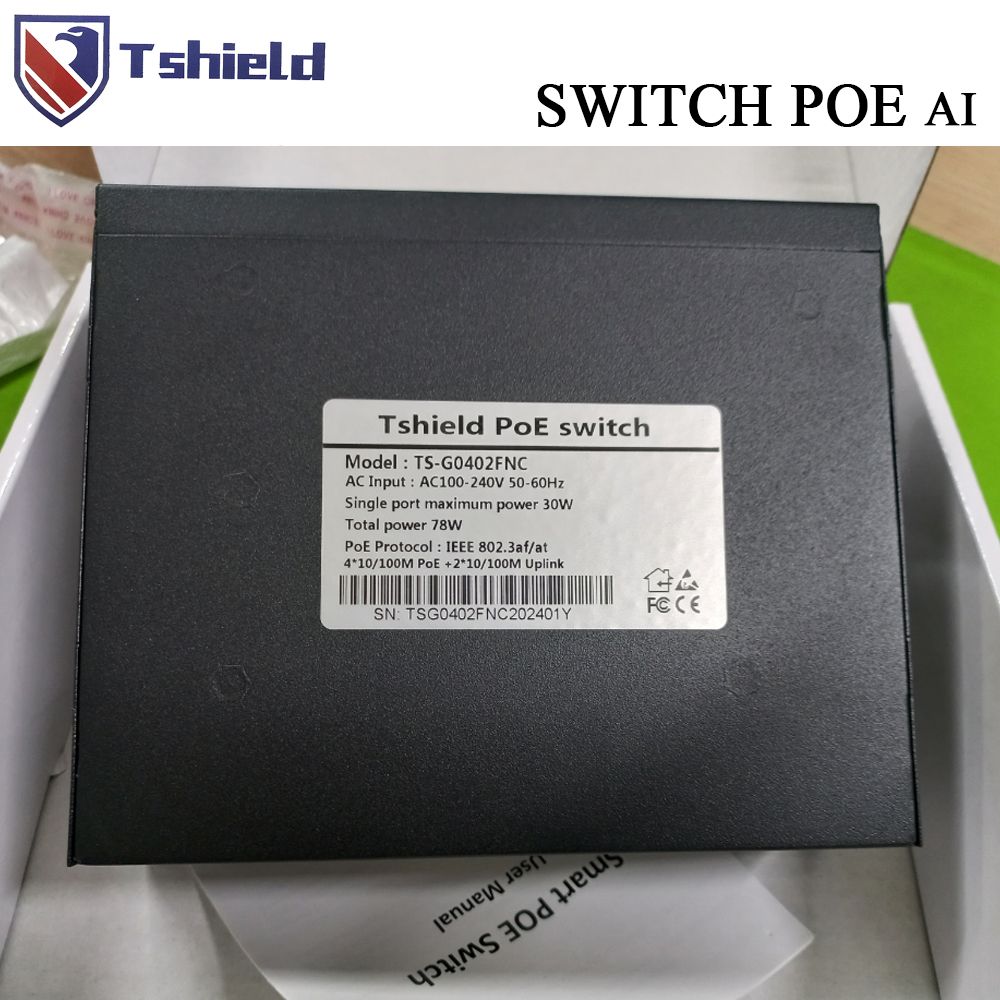Switch mạng POE 4 cổng + 2 Uplink tốc độ 10/100Mbps chính hãng Tshield TS-G0402FNC - Phụ Kiện Điện Tử Việt Nam Switch mạng POE 4 cổng + 2 Uplink tốc độ 10/100Mbps chính hãng Tshield TS-G0402FNC - Phụ Kiện Điện Tử Việt Nam