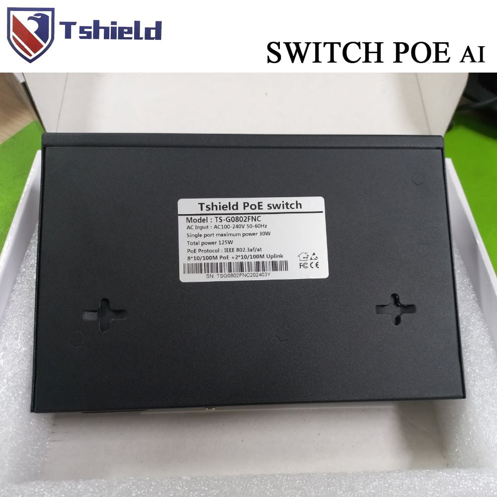 Switch mạng POE 8 cổng + 2 Uplink tốc độ 10/100Mbps chính hãng Tshield TS-G0802FNC - Phụ Kiện Điện Tử Việt Nam