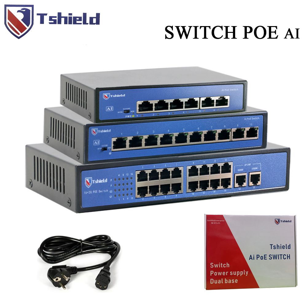 Switch mạng POE 16 cổng + 2 Uplink tốc độ 10/100Mbps chính hãng Tshield TS-G1602FNC - Phụ Kiện Điện Tử Việt Nam