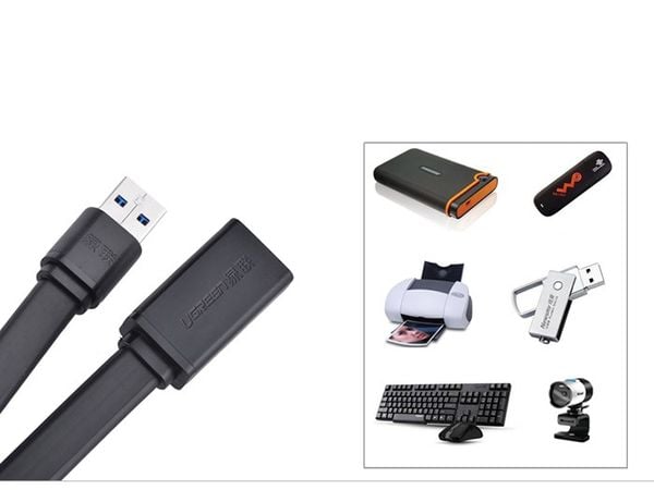 Cáp nối dài USB 3.0 AM-AF dây dẹt 1M 1.5M 2M UGREEN - Phụ Kiện Điện Tử Việt Nam