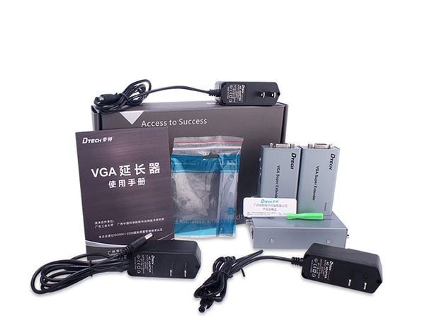 Bộ khuếch đại và chia VGA audio 1 ra 4 200 mét DTECH DT-7036 - Phụ Kiện Điện Tử Việt Nam Bộ khuếch đại và chia VGA audio 1 ra 4 200 mét DTECH DT-7036 - Phụ Kiện Điện Tử Việt Nam