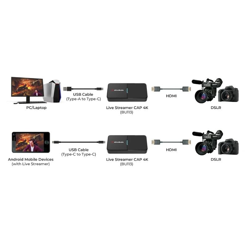 Card ghi hình HDMI 4k USB Type C dùng cho máy Siêu Âm, Nội Soi, Livestream AverMedia BU113 - Phụ Kiện Điện Tử Việt Nam Card Ghi Hình HDMI 4K USB Type C AverMedia BU113