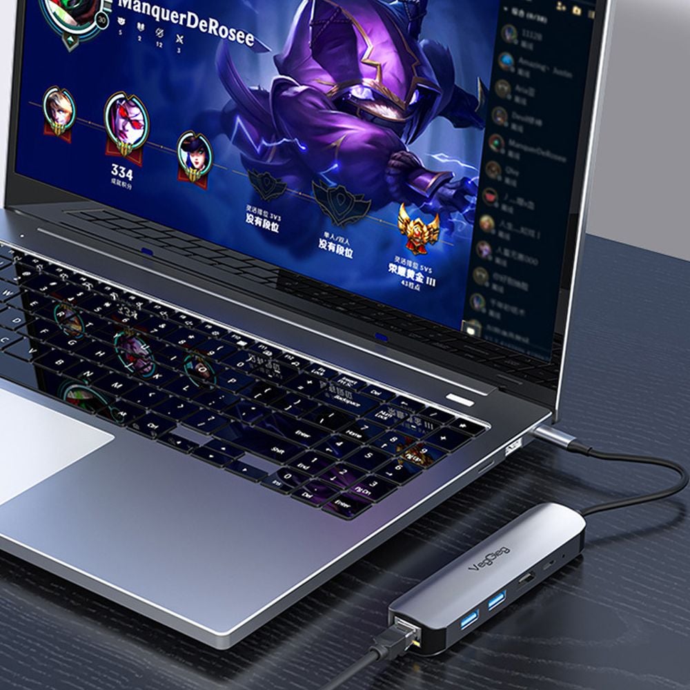 Bộ chuyển USB type C ra HDMI 4K*2k + USB 3.0*1 + USB 2.0*1 + RJ45 VEGGIEG V-TC05R - Phụ Kiện Điện Tử Việt Nam Bộ chuyển USB type C ra HDMI 4K*2k + USB 3.0*1 + USB 2.0*1 + RJ45 VEGGIEG V-TC05R - Phụ Kiện Điện Tử Việt Nam