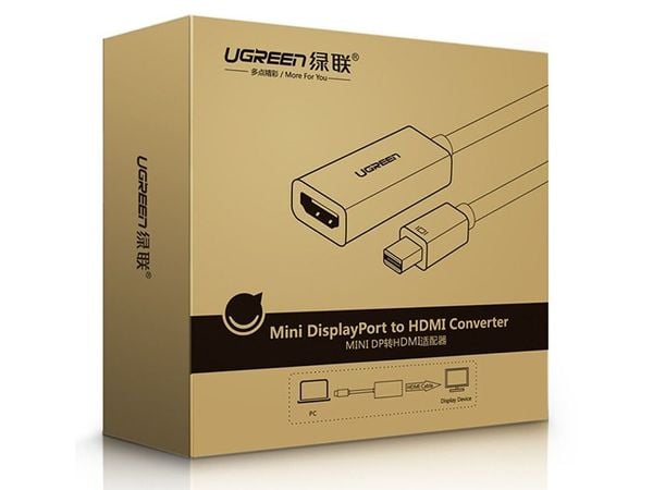 Mini Displayport to HDMI 20Cm 1080P Ugreen 10461 - Phụ Kiện Điện Tử Việt Nam Mini Displayport to HDMI 20Cm 1080P Ugreen 10461 - Phụ Kiện Điện Tử Việt Nam