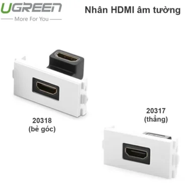 Đế HDMI âm tường loại thẳng và bẻ góc chính hãng UGREEN 20317 20318 - Phụ Kiện Điện Tử Việt Nam