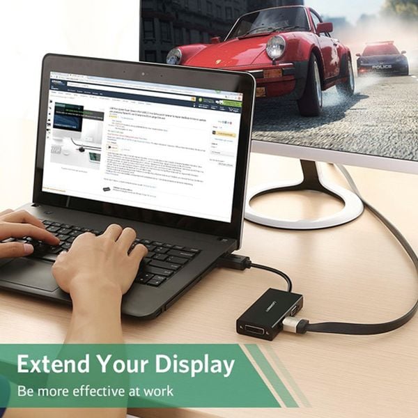 Displayport ra HDMI DVI VGA 4K Ugreen 20420 - Phụ Kiện Điện Tử Việt Nam displayport ra hdmi dvi vga ugreen