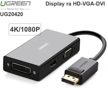 Displayport ra HDMI DVI VGA 4K Ugreen 20420 - Phụ Kiện Điện Tử Việt Nam