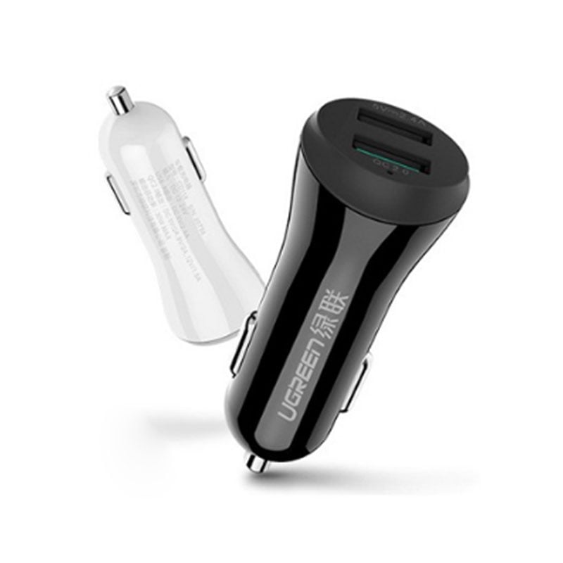 Tẩu sạc nguồn 12V 24V ra 1 port USB 5V-2.4A 1 port USB QC2.0 UGREEN 20757 20758 - Phụ Kiện Điện Tử Việt Nam sac nguon 12v/24v ra usb 5v-2.4a va qc 2.0 ugreen 20757 20758