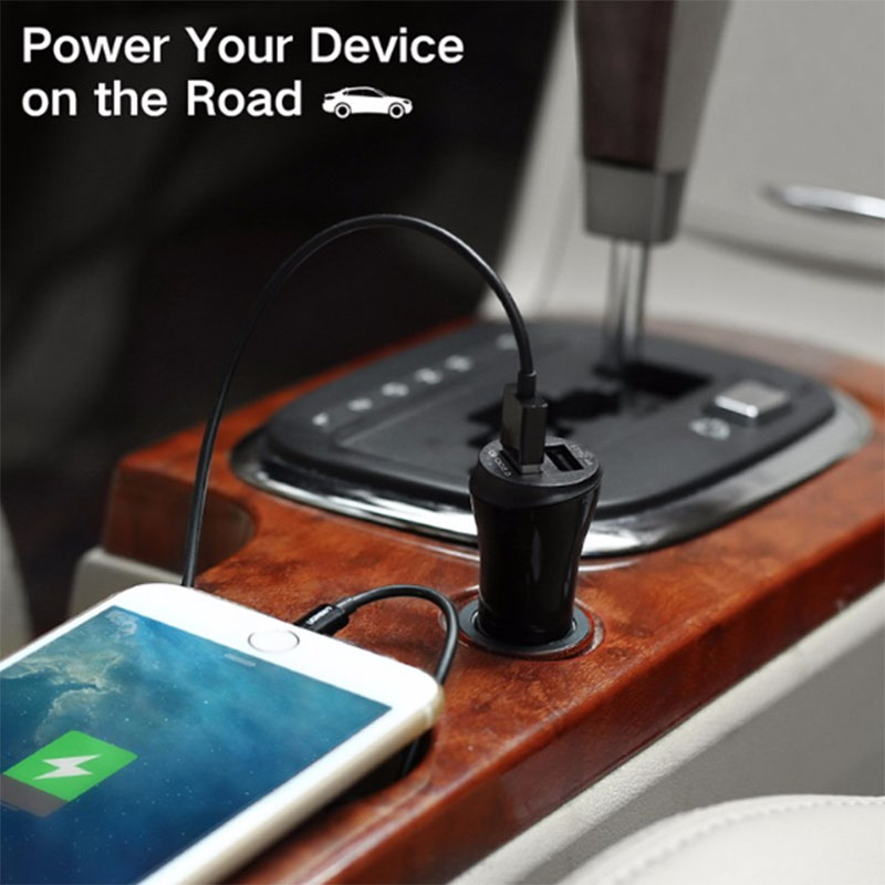 Tẩu sạc nguồn 12V 24V ra 1 port USB 5V-2.4A 1 port USB QC2.0 UGREEN 20757 20758 - Phụ Kiện Điện Tử Việt Nam sac nguon 12v/24v ra usb 5v-2.4a va qc 2.0 ugreen 20757 20758