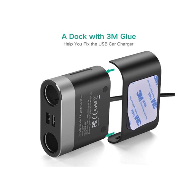Tẩu sạc chia nguồn 12V 24V x2 2 USB DC5V-2.4A sử dụng trên xe hơi & xe khách UGREEN 30516 - Phụ Kiện Điện Tử Việt Nam tau sac doi nguon 12v 24v ra 2 usb 5v 2 tau sac tiep theo