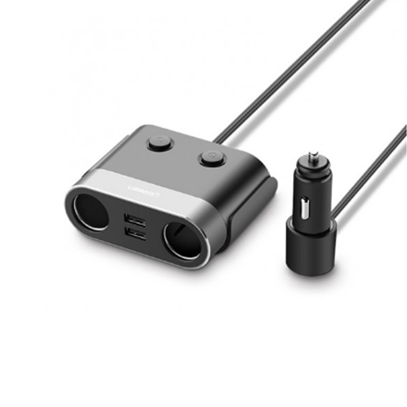 Tẩu sạc chia nguồn 12V 24V x2 2 USB DC5V-2.4A sử dụng trên xe hơi & xe khách UGREEN 30516 - Phụ Kiện Điện Tử Việt Nam tau sac doi nguon 12v-24v ra 2 dau tau sac va 2 usb 5v 2.4a ugreen 30516