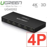 Bộ chia cổng HDMI 1 ra 8 4K2K@30Hz 3D Ugreen 40203 - 4 Port I UG40202