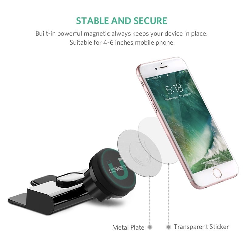 Giá đỡ Điện thoại Smartphone hút nam châm kẹp cửa CD xe hơi UGREEN 40890 - Phụ Kiện Điện Tử Việt Nam Giá đỡ Điện thoại Smartphone hút nam châm kẹp cửa CD xe hơi UGREEN 40890 - Phụ Kiện Điện Tử Việt Nam