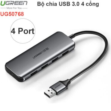 Bộ chia USB 3.0 4 cổng vỏ nhôm - HUB USB 3.0 4 port Ugreen 50768 - Phụ Kiện Điện Tử Việt Nam
