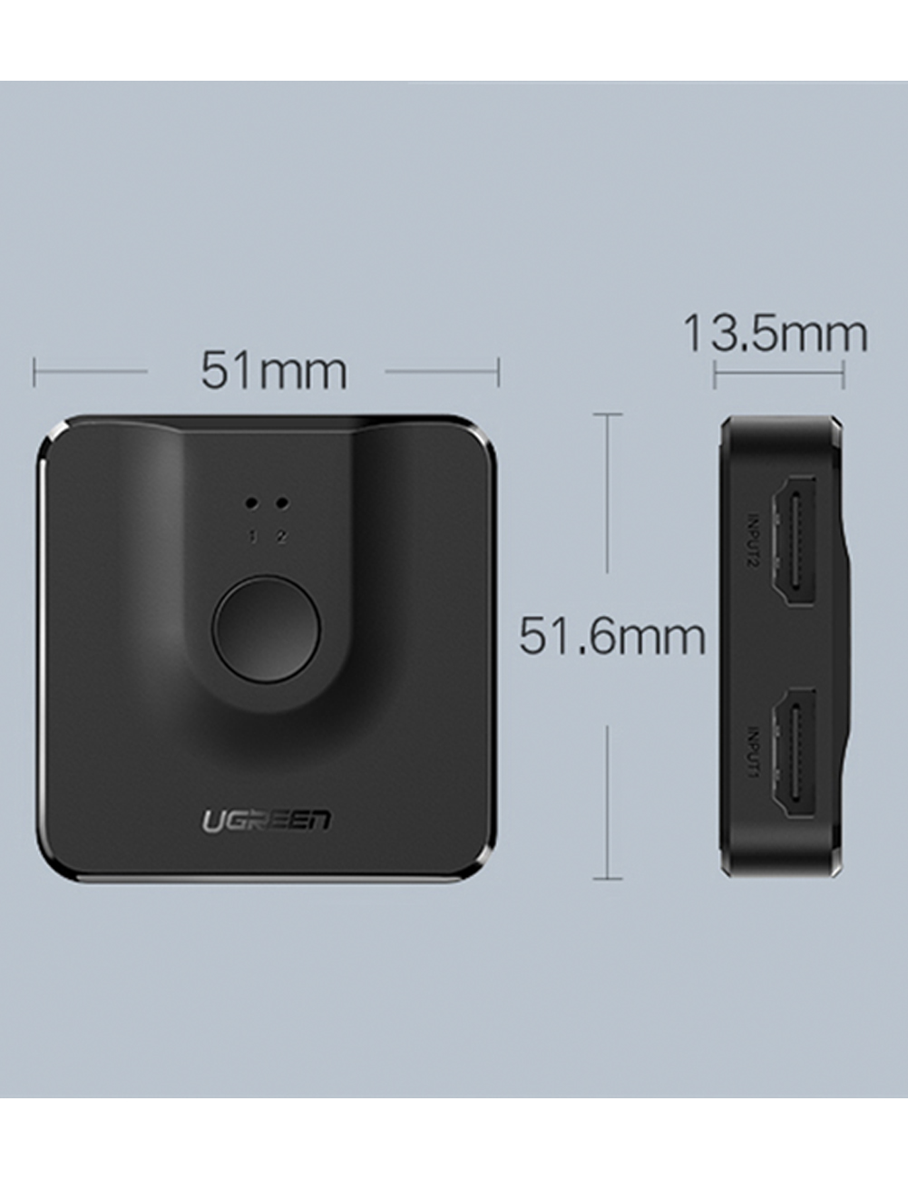 Bộ gộp switch HDMI 2 vào 1 4K 60Hz Ugreen 50966 - Phụ Kiện Điện Tử Việt Nam switch hdmi 2x1 ugreen 4k