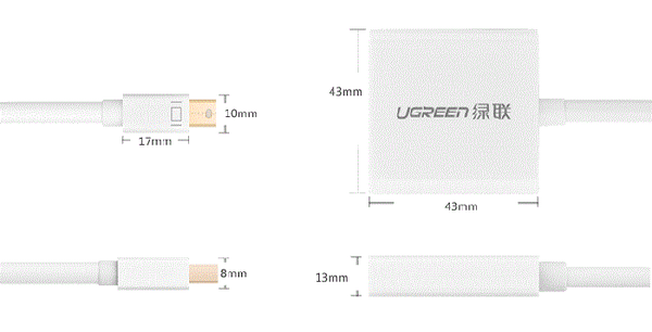 Mini Displayport to DVI 24+5 Ugreen 10402 - Phụ Kiện Điện Tử Việt Nam Mini Displayport to DVI 24+5 Ugreen 10402 - Phụ Kiện Điện Tử Việt Nam