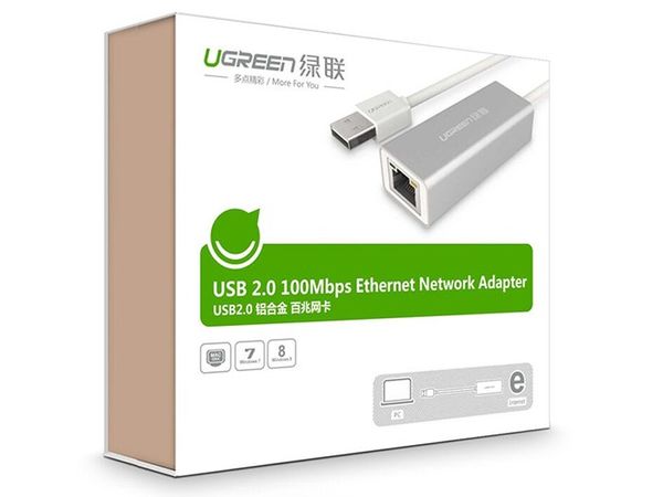 USB 2.0 to LAN 100MB Ugreen 20257 vỏ nhôm - Phụ Kiện Điện Tử Việt Nam USB 2.0 to LAN 100MB Ugreen 20257 vỏ nhôm - Phụ Kiện Điện Tử Việt Nam