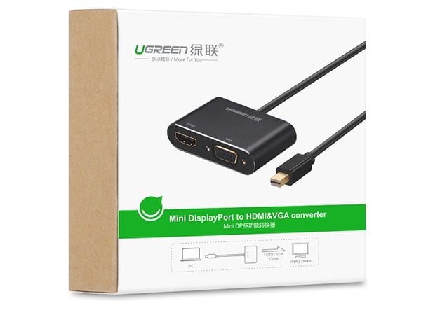 Mini Displayport to HDMI và VGA Ugreen 20421 hỗ trợ 4K - Phụ Kiện Điện Tử Việt Nam Mini Displayport to HDMI và VGA Ugreen 20421 hỗ trợ 4K - Phụ Kiện Điện Tử Việt Nam