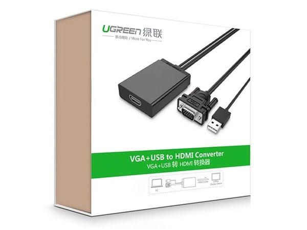 VGA sang HDMI full HD1080P 1 mét Ugreen 40213 - Phụ Kiện Điện Tử Việt Nam