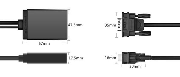 VGA sang HDMI full HD1080P 1 mét Ugreen 40213 - Phụ Kiện Điện Tử Việt Nam