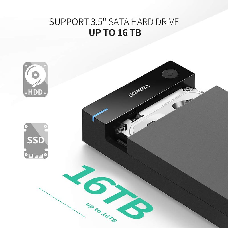 HDD box SATA III USB 3.0 dùng cho ổ cứng 2.5 và 3.5 inches UGREEN 50422 - Phụ Kiện Điện Tử Việt Nam hdd box sata usb 3.0 ugreen 50422