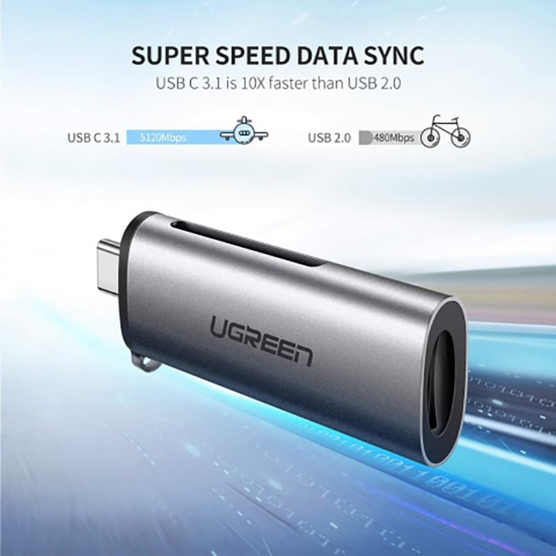 USB-C ra SD/TF đọc thẻ UGREEN 50704