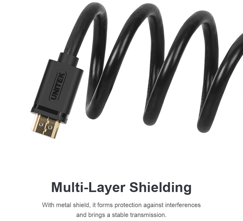 Cáp HDMI sang HDMI 2 đầu đực V1.4 4Kx2K 30Hz Unitek 1 mét đến 70m UNITEK chính hãng - Phụ Kiện Điện Tử Việt Nam Cap HDMI Unitek | Cap HDMI chính hãng giá tốt nhất Hà Nội