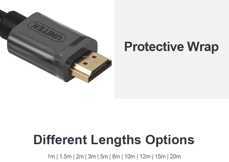 Cáp HDMI sang HDMI 2 đầu đực V1.4 4Kx2K 30Hz Unitek 1 mét đến 70m UNITEK chính hãng - Phụ Kiện Điện Tử Việt Nam Cap HDMI Ha Noi | Cap HDMI chính hãng giá tốt nhất Hà Nội
