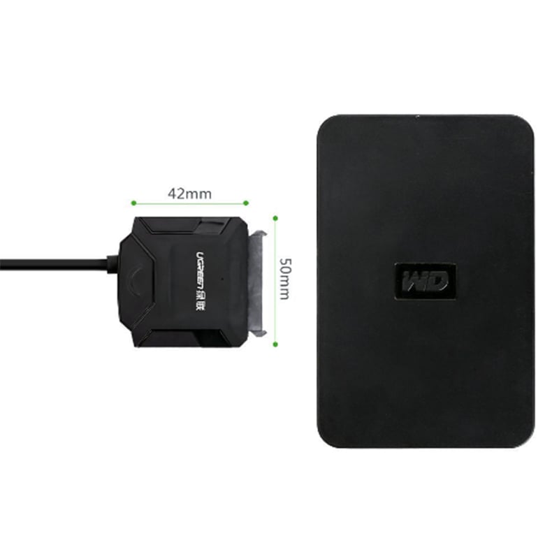 USB 2.0 ra SATA - có cấp nguồn 12V2A Dùng cho ổ cứng 2.5 3.5 inches UGREEN 20215 - Phụ Kiện Điện Tử Việt Nam usb 2.0 sang sata ugreen 20215