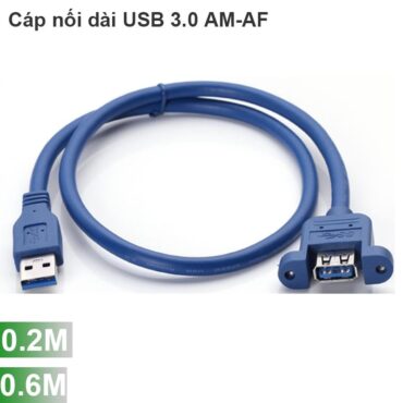Cáp nối dài USB 3.0 AM-AF 0.2M 0.6M có tai bắt vít - Phụ Kiện Điện Tử Việt Nam