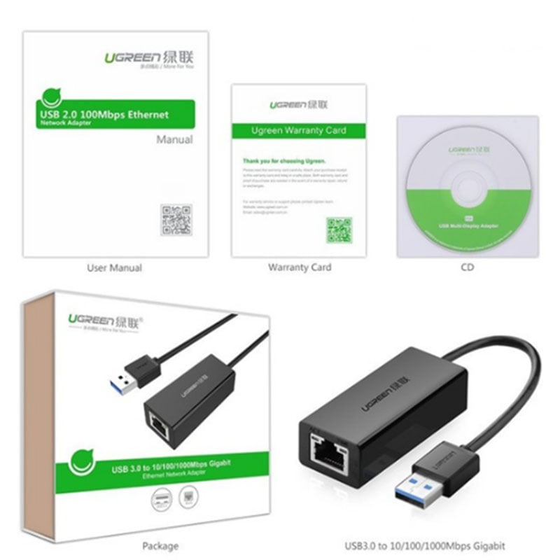 USB 3.0 sang LAN RJ45 Gigabit Ugreen 20256 - Phụ Kiện Điện Tử Việt Nam