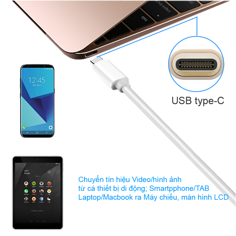 USB-C ra VGA 1080P+ 3 cổng USB 3.0 UGREEN 40375 - Phụ Kiện Điện Tử Việt Nam usb type-c ra vga usb 3.0 3 cong ugreen 40375
