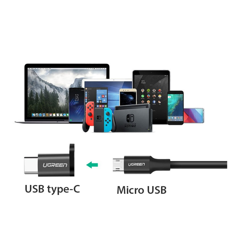 Đầu chuyển USB-C ra Micro USB UGREEN 40945 - Phụ Kiện Điện Tử Việt Nam dau chuyen micro usb sang usb type-c ugreen 40945