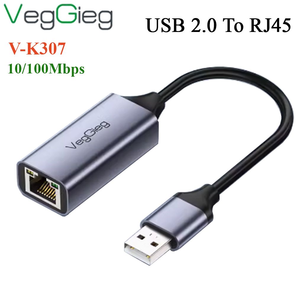 USB 2.0 sang RJ45 LAN 10/100Mbps VegGieg V-K307 - Phụ Kiện Điện Tử Việt Nam