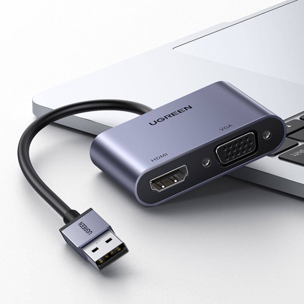 Bộ chuyển đổi USB 3.0 ra HDMI và VGA Full HD 1080P Ugreen 20518 - Phụ Kiện Điện Tử Việt Nam