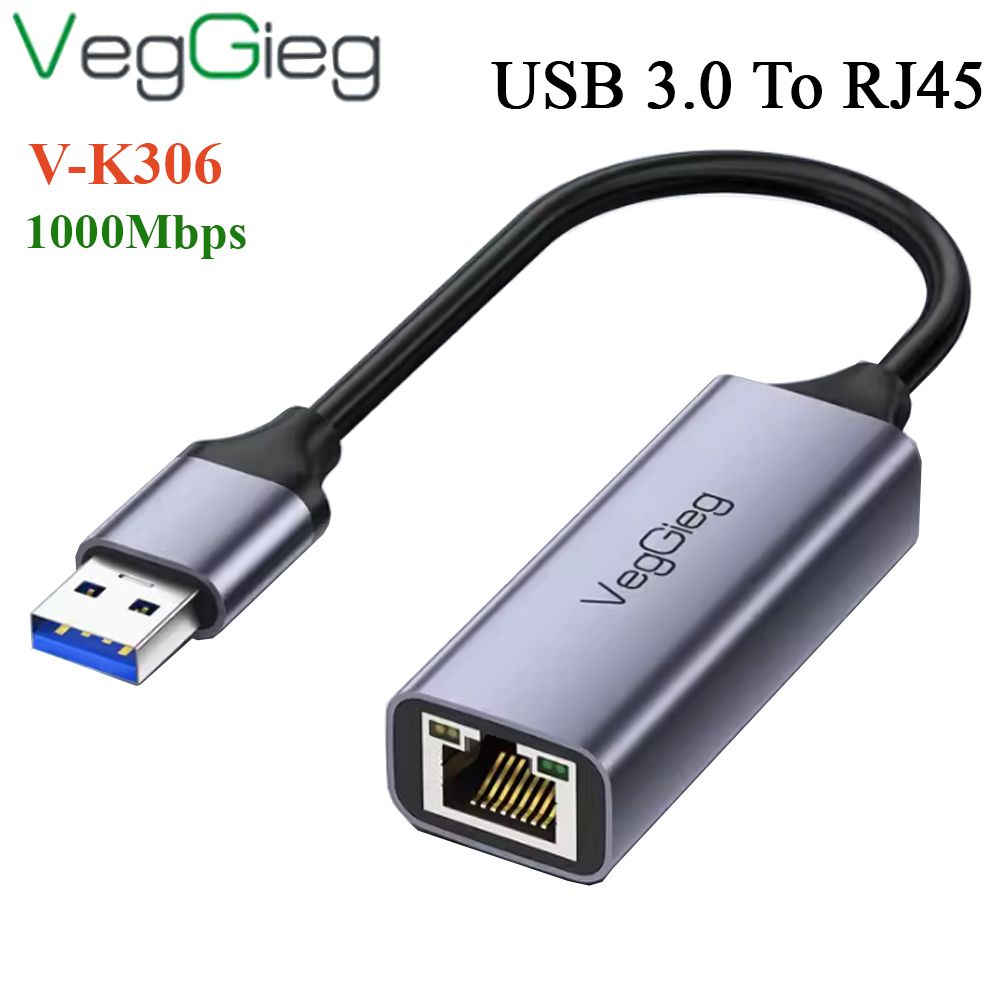 USB 3.0 sang RJ45 LAN Gigabit VegGieg V-K306 - Phụ Kiện Điện Tử Việt Nam USB 3.0 sang RJ45 LAN Gigabit VegGieg V-K306 - Phụ Kiện Điện Tử Việt Nam