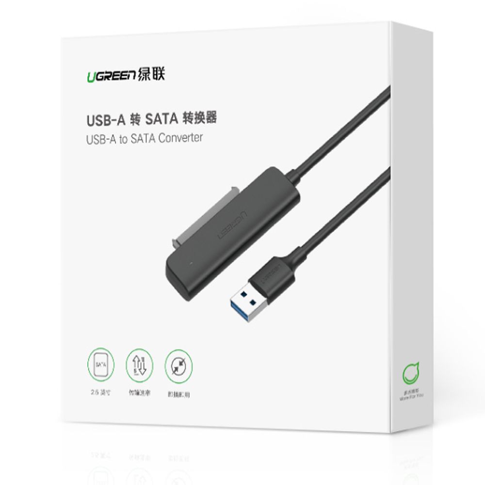 Cáp Chuyển USB 3.0 Sang SATA III Ugreen 70609, CM321 hỗ trợ ổ cứng 2.5 inch HDD SSD - Phụ Kiện Điện Tử Việt Nam Cáp Chuyển USB 3.0 Sang SATA III Ugreen 70609, CM321 hỗ trợ ổ cứng 2.5 inch HDD SSD - Phụ Kiện Điện Tử Việt Nam