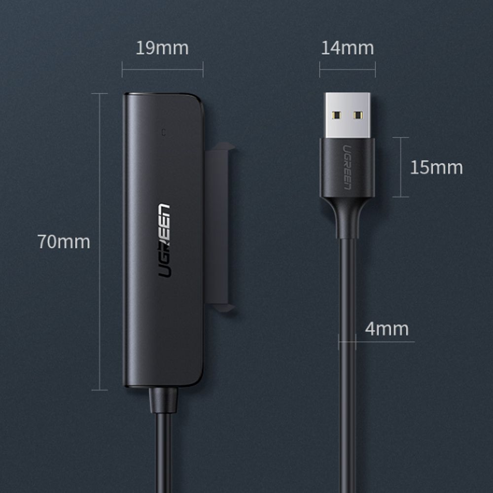 Cáp Chuyển USB 3.0 Sang SATA III Ugreen 70609, CM321 hỗ trợ ổ cứng 2.5 inch HDD SSD - Phụ Kiện Điện Tử Việt Nam Cáp Chuyển USB 3.0 Sang SATA III Ugreen 70609, CM321 hỗ trợ ổ cứng 2.5 inch HDD SSD - Phụ Kiện Điện Tử Việt Nam