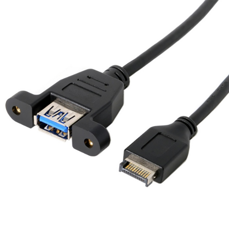Cáp chuyển USB 3.1 type-E trên mainbroard ra USB 3.0 Female 50Cm có đai bắt vít - Phụ Kiện Điện Tử Việt Nam cap usb 3.1 ra usb 3.0 50cm