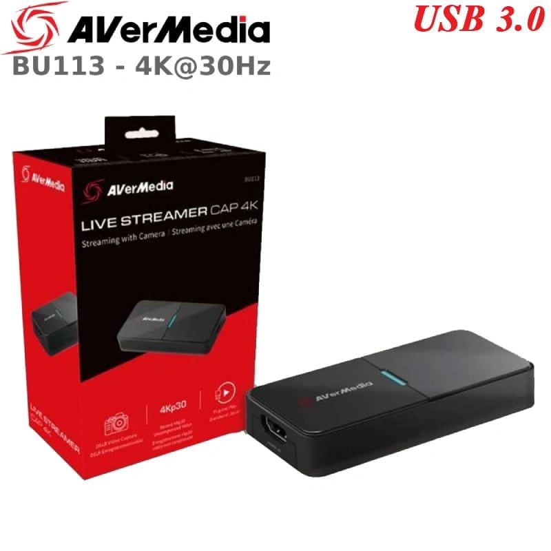 Card ghi hình HDMI 4k USB Type C dùng cho máy Siêu Âm, Nội Soi, Livestream AverMedia BU113 - Phụ Kiện Điện Tử Việt Nam Card Ghi Hình HDMI 4K USB Type C AverMedia BU113