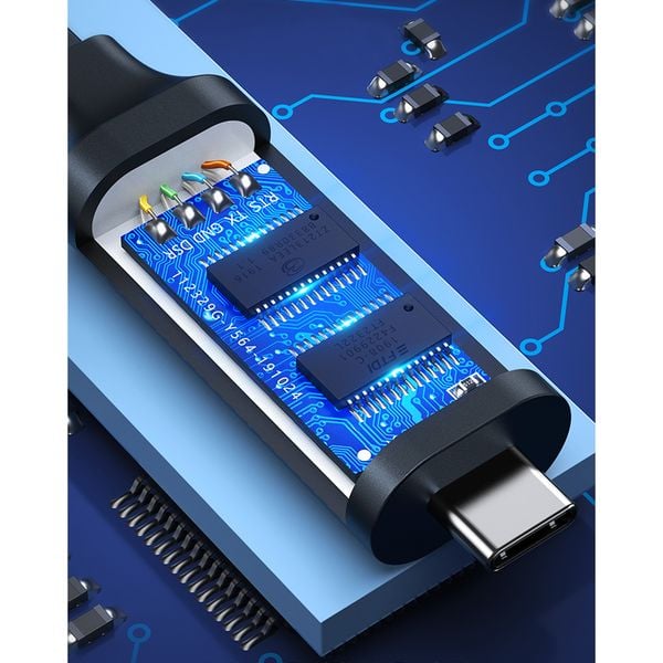 Cáp lập trình console USB - Type C RJ45 dài 1.5m chíp FTDI UGREEN 80186 - Phụ Kiện Điện Tử Việt Nam Cáp lập trình console USB - Type C RJ45 dài 1.5m chíp FTDI UGREEN 80186 - Phụ Kiện Điện Tử Việt Nam