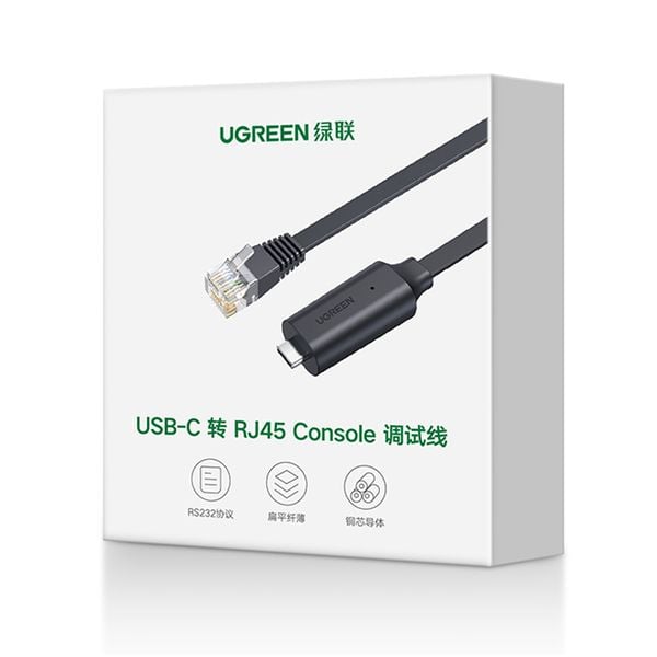 Cáp lập trình console USB - Type C RJ45 dài 1.5m chíp FTDI UGREEN 80186 - Phụ Kiện Điện Tử Việt Nam Cáp lập trình console USB - Type C RJ45 dài 1.5m chíp FTDI UGREEN 80186 - Phụ Kiện Điện Tử Việt Nam