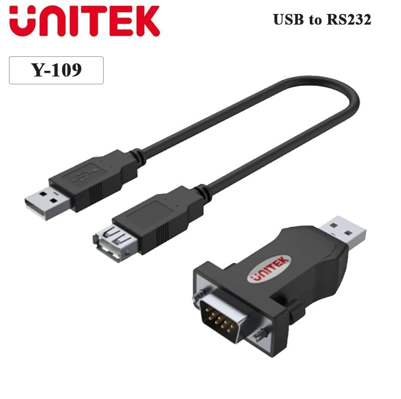 Cáp chuyển đổi USB to RS232 Unitek Y-109 - Phụ Kiện Điện Tử Việt Nam Cáp chuyển đổi USB to RS232 Unitek Y-109 - Phụ Kiện Điện Tử Việt Nam