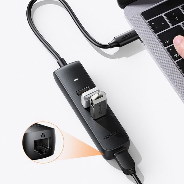 Bộ chia HUB USB 3.1 Type C ra 3 cổng USB 3.0 + Lan 10/100 Mbps Ugreen 10917 - Phụ Kiện Điện Tử Việt Nam