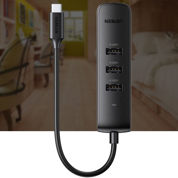 Bộ chia HUB USB 3.1 Type C ra 3 cổng USB 3.0 + Lan 10/100 Mbps Ugreen 10917 - Phụ Kiện Điện Tử Việt Nam