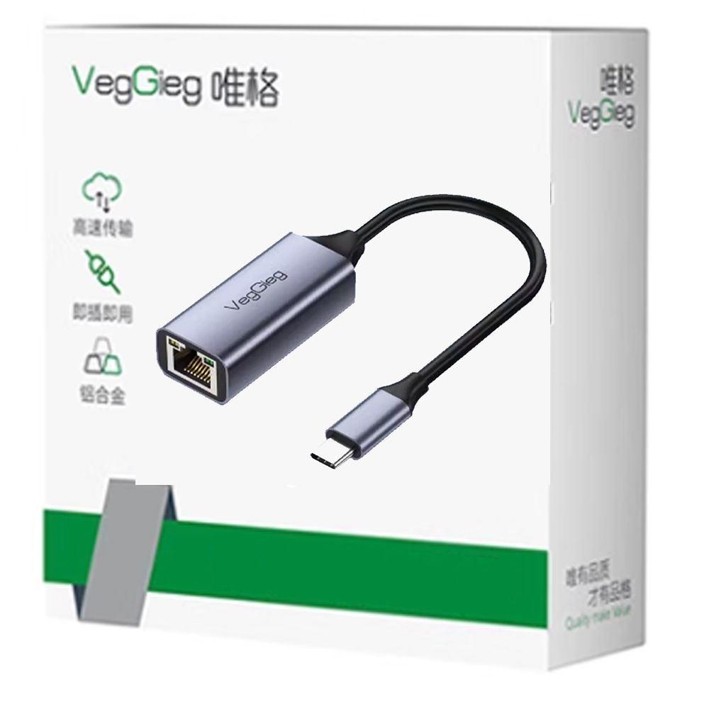 USB type C 3.1 sang RJ45 LAN 10/100/1000Mbps VegGieg V-K308 - Phụ Kiện Điện Tử Việt Nam