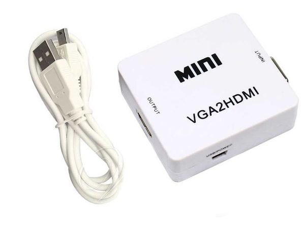 Bộ chuyển đổi VGA và Audio sang HDMI vỏ nhựa 1080P - Phụ Kiện Điện Tử Việt Nam