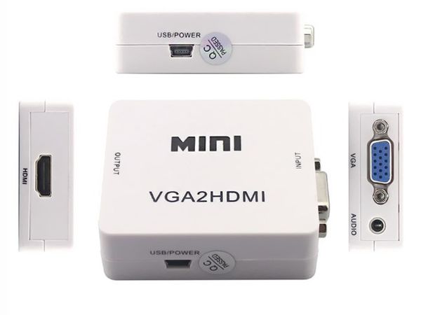 Bộ chuyển đổi VGA và Audio sang HDMI vỏ nhựa 1080P - Phụ Kiện Điện Tử Việt Nam