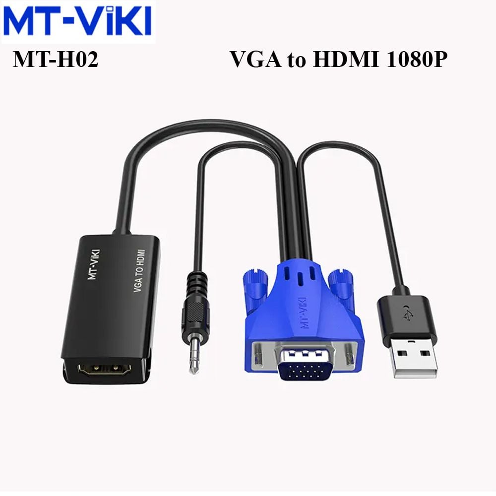 Cáp chuyển đổi VGA audio sang HDMI 1080P MT-Viki MT-H02 - Phụ Kiện Điện Tử Việt Nam Cáp chuyển đổi VGA audio sang HDMI 1080P MT-Viki MT-H02 - Phụ Kiện Điện Tử Việt Nam